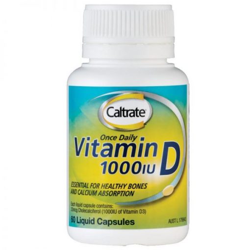 Caltrate Vitamin D 1000iu 60 Capsules Bottle Aussie Life